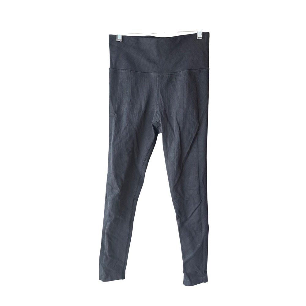 Athleta Black Ribbed High Rise Leggings‎ Size Medium